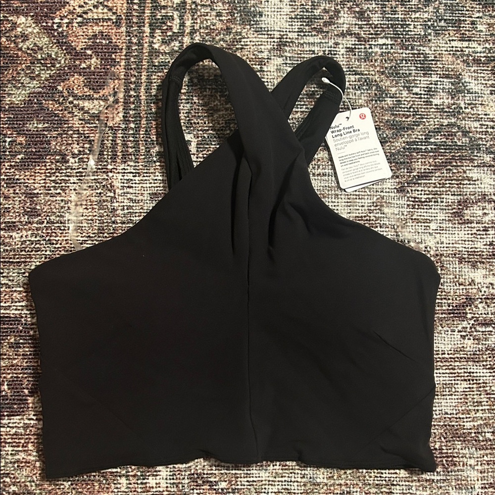 Lululemon Black Wrap-Front Long Line Bra